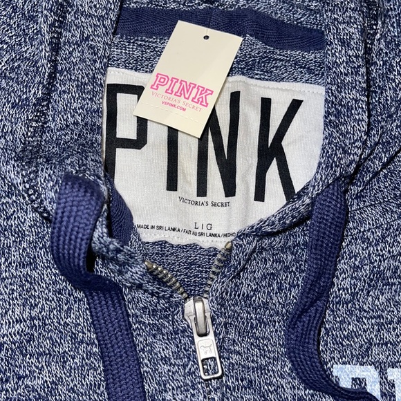 Victoria’s Secret PINK Heather Navy Terry Hoodie and Sweatpants Set - Picture 14 of 14